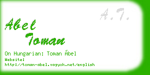abel toman business card